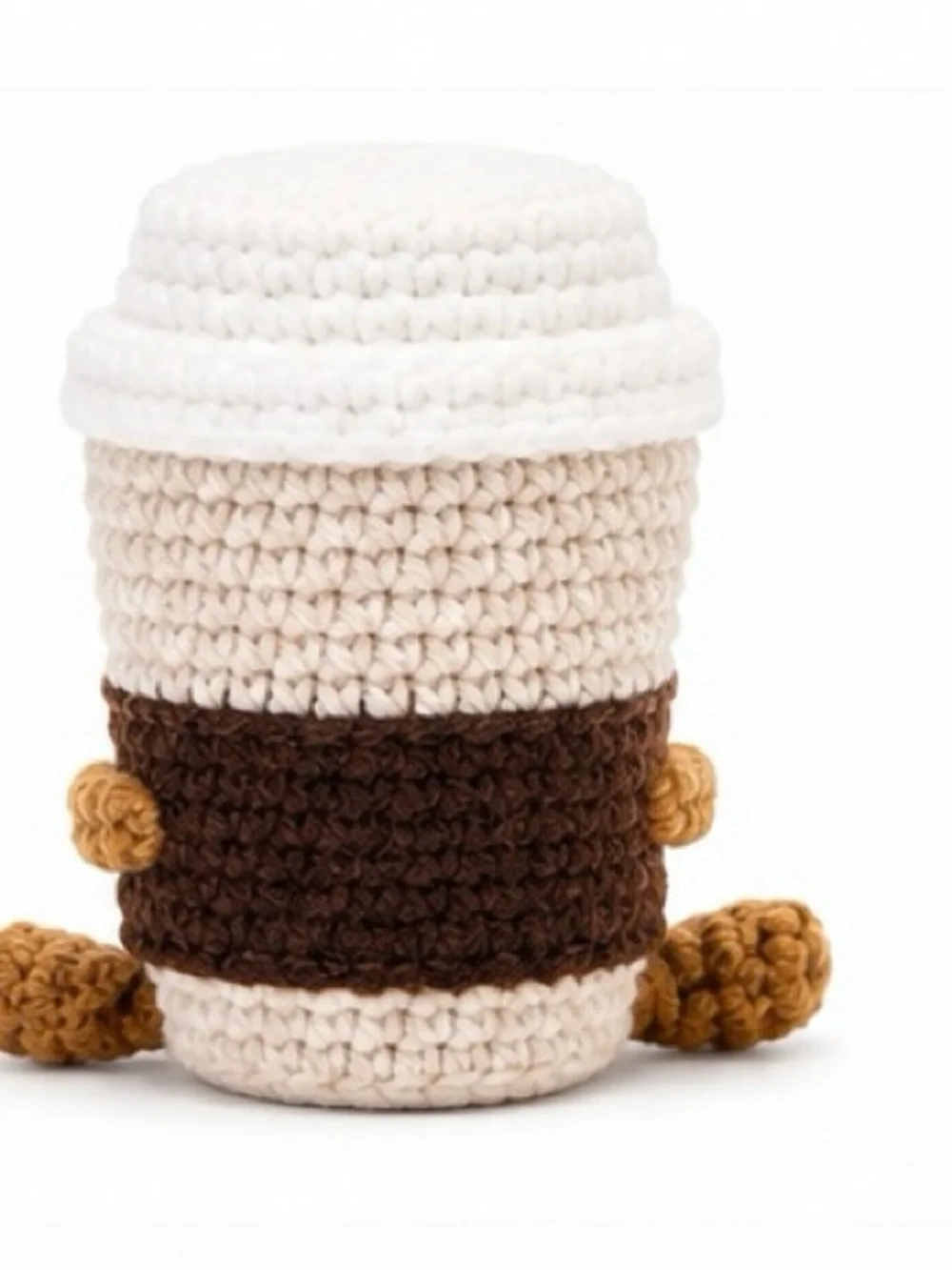 Charm Tory Toro Handmade Positive Crochet Coffee Cup Keychain ☕️👜
